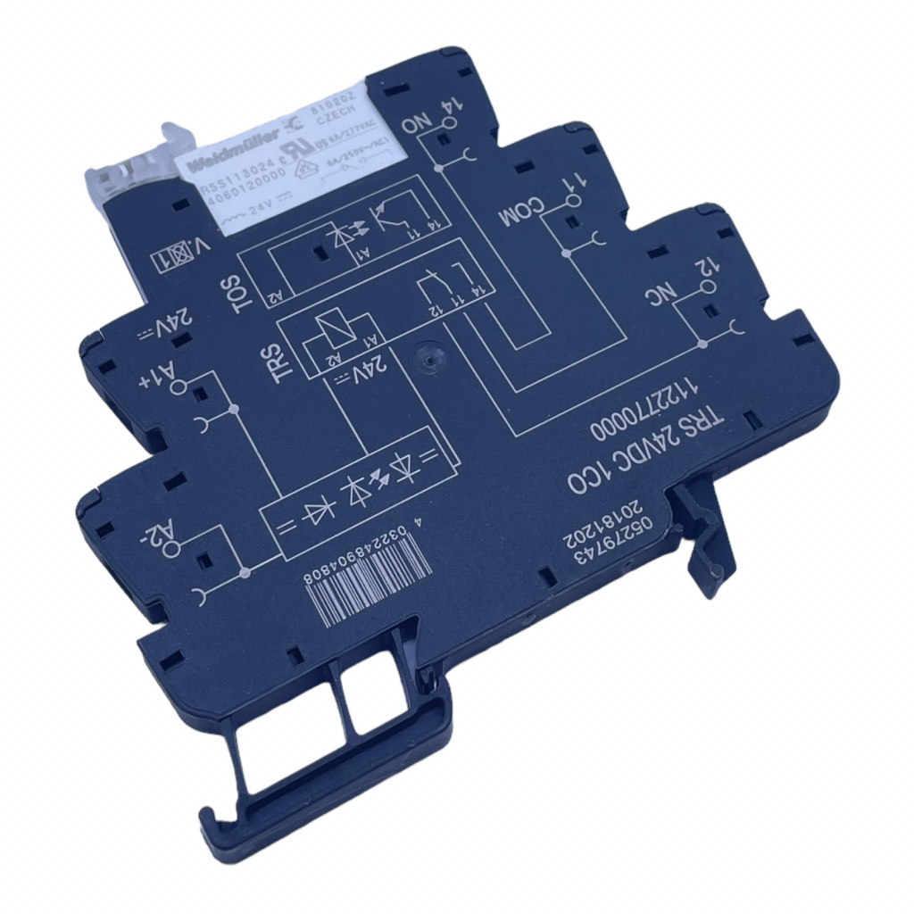 [Imagem ACOPLADOR RELE 1REV 24VCC C/ LED  (PARAFUSO) TRS 24VDC 1CO 1122770000 WEIDMULLER]