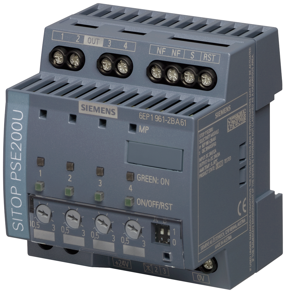 [Imagem do produto PSE200U MÓD. DE SELETIVIDADE 4X3A NEC II 6EP19612BA61 SIEMENS]