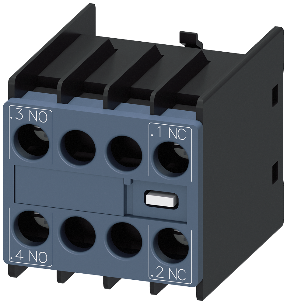 [Imagem do produto INTERRUPTOR AUXILIAR ELETRONICAMENTE ADEQUADO 1NA+1NF, PASSAGENS DE CORRENTE: 3RH29111NF11 SIEMENS]