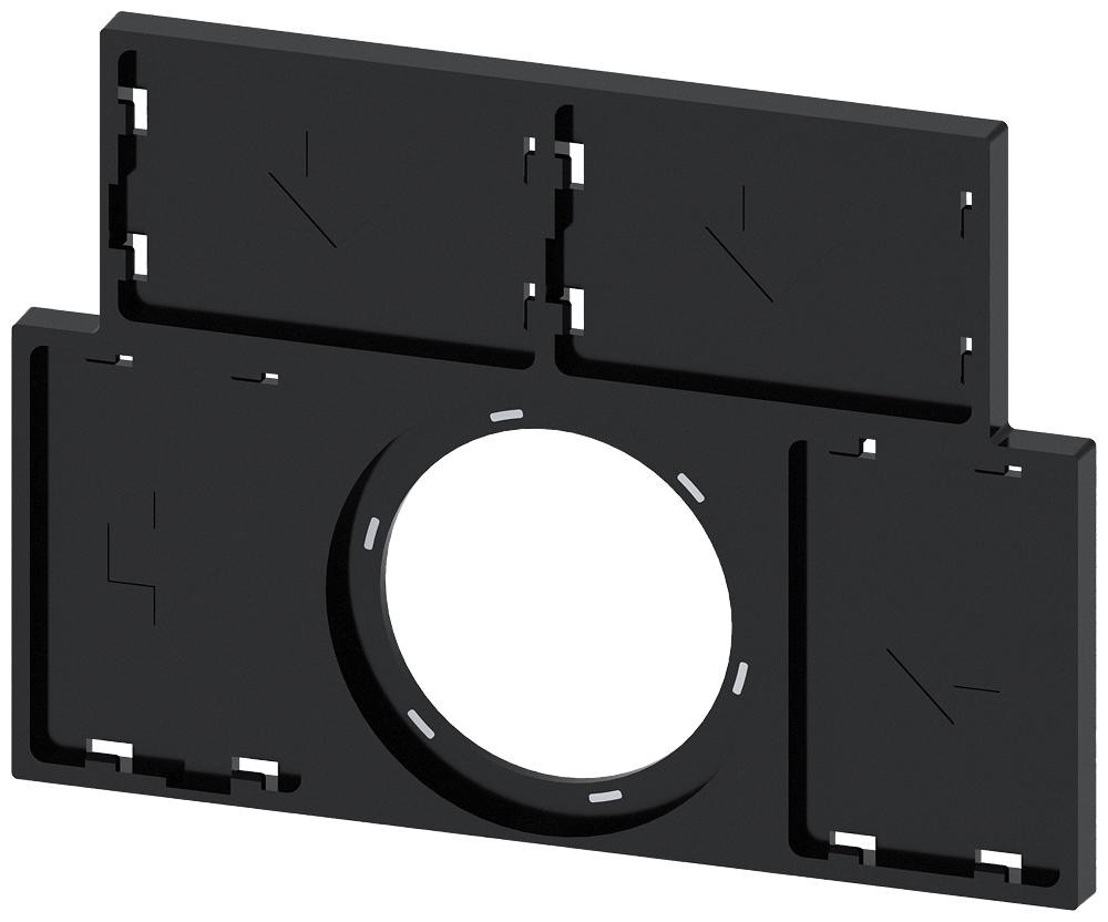 SUPORTE DE PLACA CHATO PRETO PARA 4 PLACAS DE IDENTIFICAÇÃO DE 17,5X27MM 3SU19000BT100AA0 SIEMENS