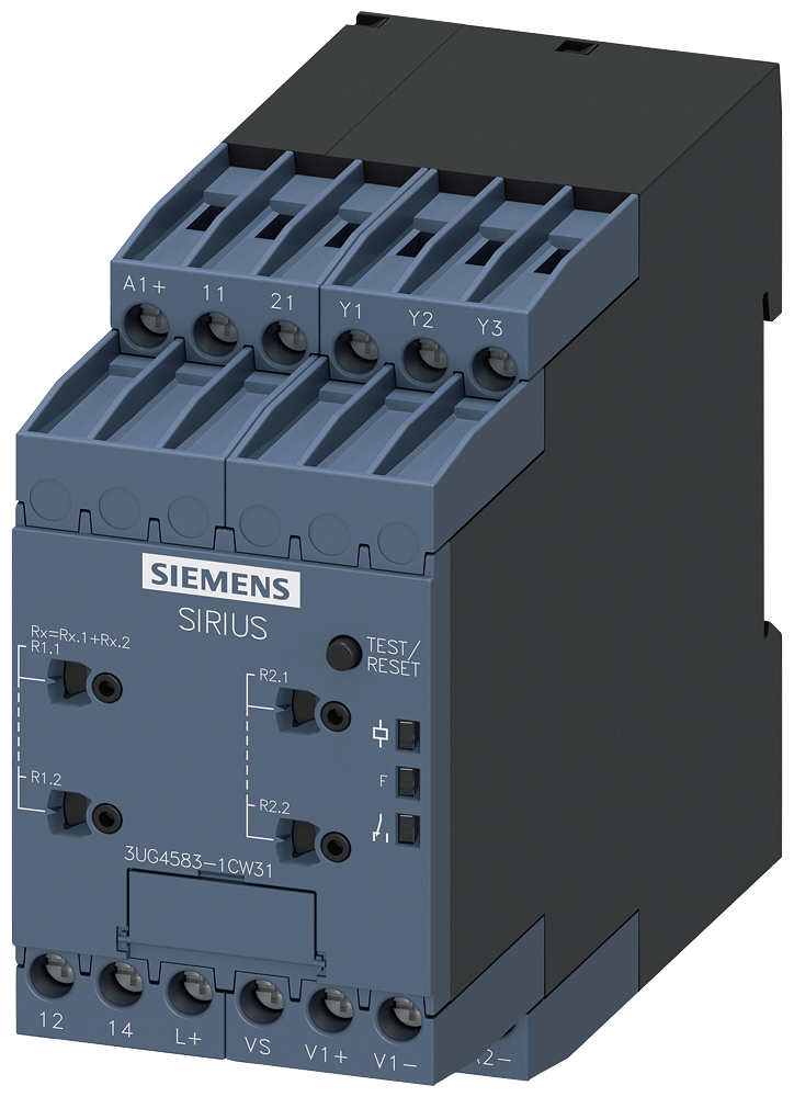 [Imagem do produto RELÉ DE MONITORAÇÃO DO ISOLAMENTO AJUSTÁVEL ANALOGICAMENTE, ATÉ CA 400V, 15-4 3UG45831CW31 SIEMENS]