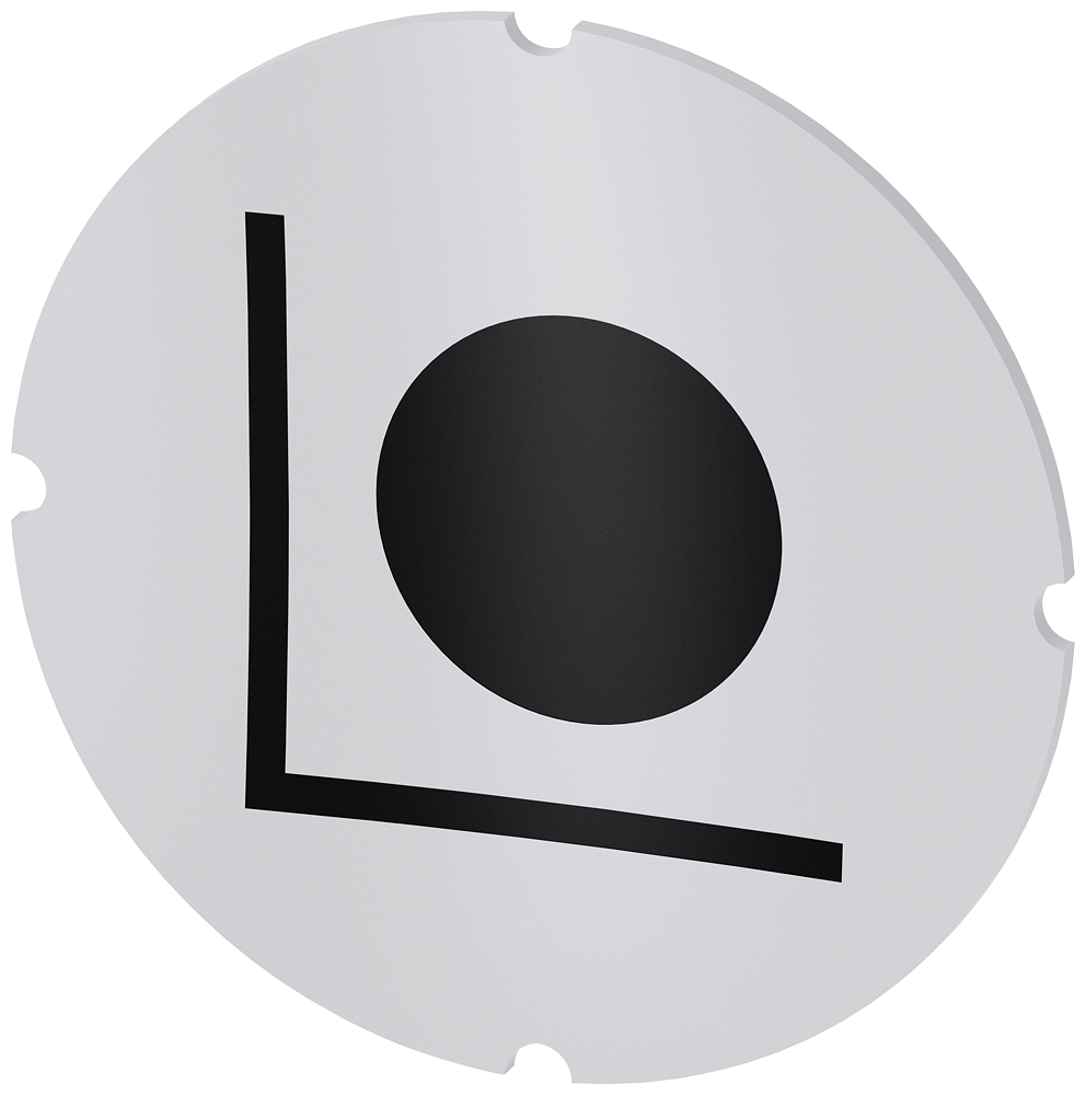 [Imagem do produto PLACA EMBUTIDA PARA BOTÃO DE PRESSÃO ILUMINADO, REDONDO, LEITOSO, SÍMBOLO: AL 3SU19000AB710RM0 SIEMENS]