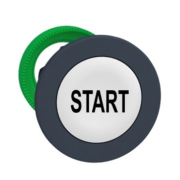 [Imagem CABEÇOTE PARA BOTÃO FACEADO Ø30MM PLÁSTICO RETORNO POR MOLA BRANCO START ZB5FA133 SCHNEIDER]