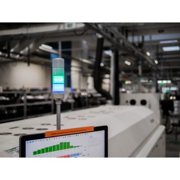 [Imagem COLUNA LUMINOSA PRÉ-MONTADA 2 COR TUBO ALUMÍNIO XVGB2 SCHNEIDER]