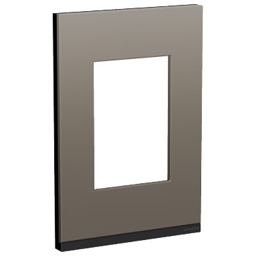 [Imagem PLACA+SUPORTE 4X2 3 POSTOS CLASS GR / GREY FENIX VERTICAL S734103889 SCHNEIDER]