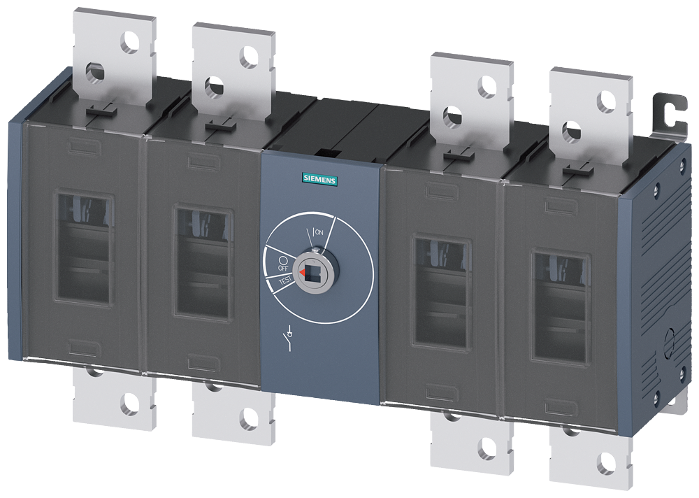 SECCIONADOR DE CORTE EM CARGA 1600A TAM. 5 DE 4 POLOS ACIONAMENTO FRONTAL C 3KD54400RE200 SIEMENS
