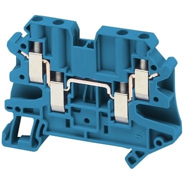 [Imagem CONECTOR PARAFUSO 1 NÍVEL 4MM2 4 PONTOS AZUL NSYTRV44BL SCHNEIDER]