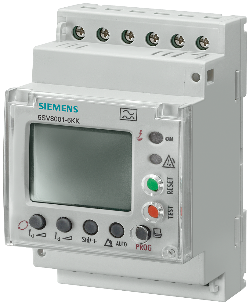 APARELHO DE MONITORIZAÇÃO DA CORRENTE DIFERENCIAL RESIDUAL DIGITAL 4 CANAIS 5SV82006KK SIEMENS