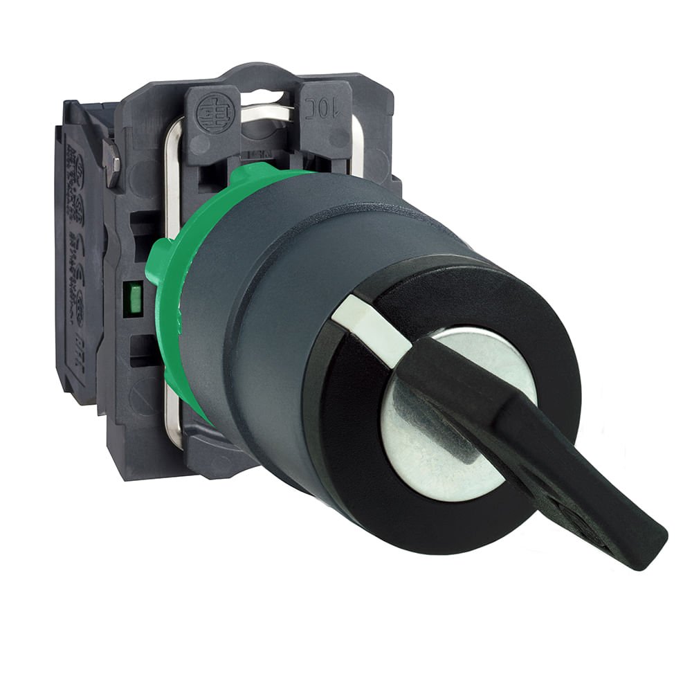 [Imagem COMUTADOR Ø22MM PLÁSTICO, 2 POSIÇÕES RETORNO POR MOLA, MANOPLA CURTA, NA XB5AD41 SCHNEIDER]