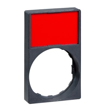 [Imagem PORTA ETIQUETA 30X50MM PRETO VERMELHO SEM GRAVACAO ZBY6H101 SCHNEIDER]