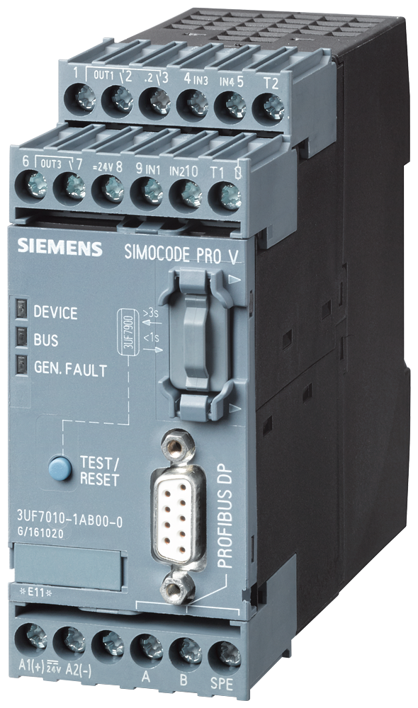 [Imagem EQUIPAMENTO DE BASE SIMOCODE PRO S, INTERFACE PROFIBUS-DP COM CONFORMAL COATING 6AG10101AU004AA0 SIEMENS]