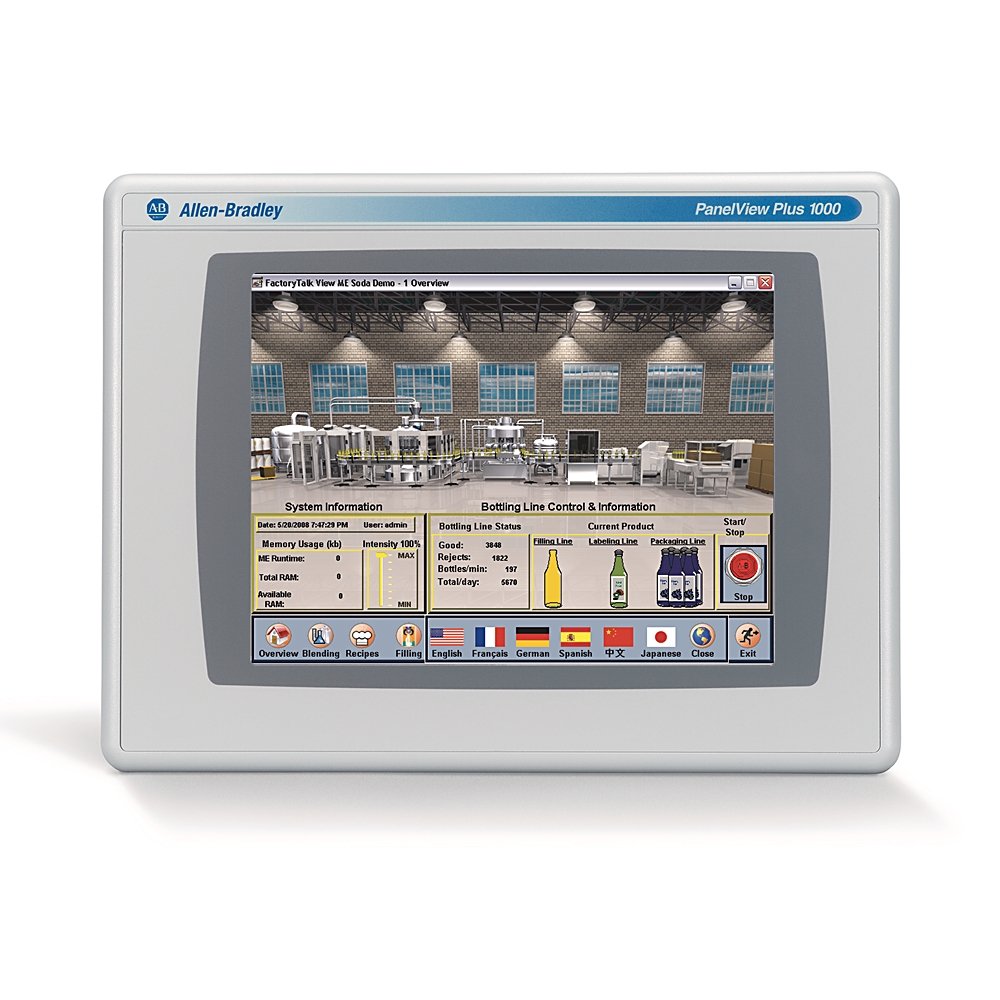 [Imagem IHM TOUCH 24V DC PANELVIEW PLUS 2711PT10C4D8 ROCKWELL ALLEN BRADLEY]