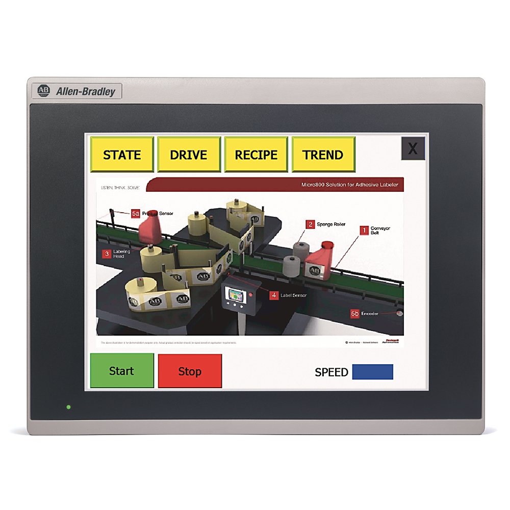 [Imagem IHM PANELVIEW 800 10,4" C/ 65 MIL CORES TOUCH ETHERNET E USB 256MB ARMAZENAMENTO INTERNO/RAM 2711RT10T ROCKWELL ALLEN BRADLEY]