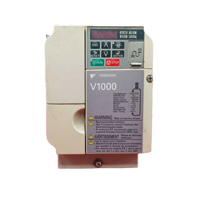 [Imagem INVERSOR  DE FREQUÊNCIA VETORIAL TRIFÁSICO 8,8A 380/480V 50/60HZ CIMRVU4A0009FAA YASKAWA]