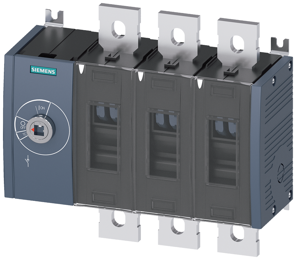 SECCIONADOR DE CORTE EM CARGA 1000A TAM. 4 DE 3 POLOS ACIONAMENTO FRONTAL E 3KD50300QE100 SIEMENS