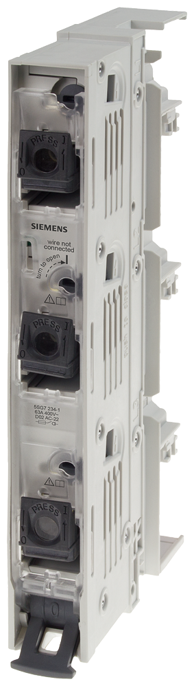 SECCIONADOR DE CORTE EM CARGA D0 COM FUS. 400V D02 63A DE 3 POLOS 5SG72342 SIEMENS
