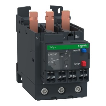 [Imagem do produto TESYS DECA DIFFERENTIAL THERMAL OVERLOAD RELAY 62 80A CLASS10A EVERLINK+SPRINGS LRD3803 SCHNEIDER]