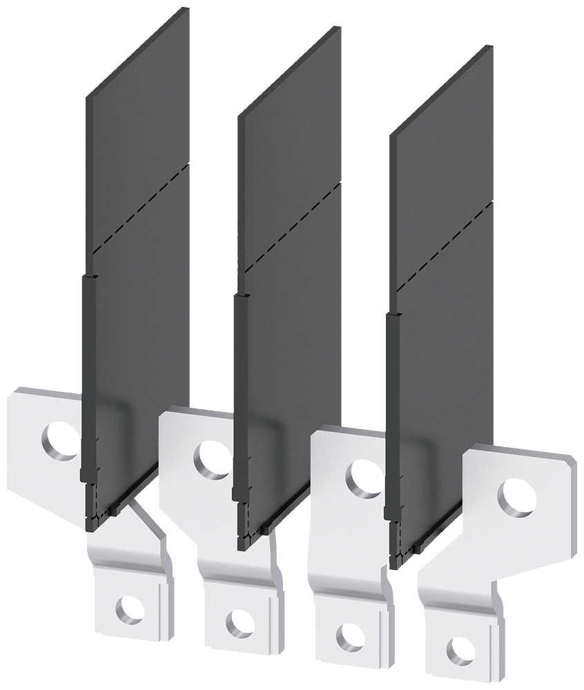 [Imagem ALARGAMENTO DE CONEXÃO LADO FRONTAL 4 PEÇAS ACESSÓRIOS PARA: 3VA10/11 3VA91540QC00 SIEMENS]