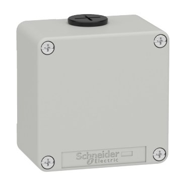 [Imagem do produto BOTOEIRA METÁLICA VAZIA CINZA COM TAMPA CEGA 80X80X51 5MM XAPD11 SCHNEIDER]
