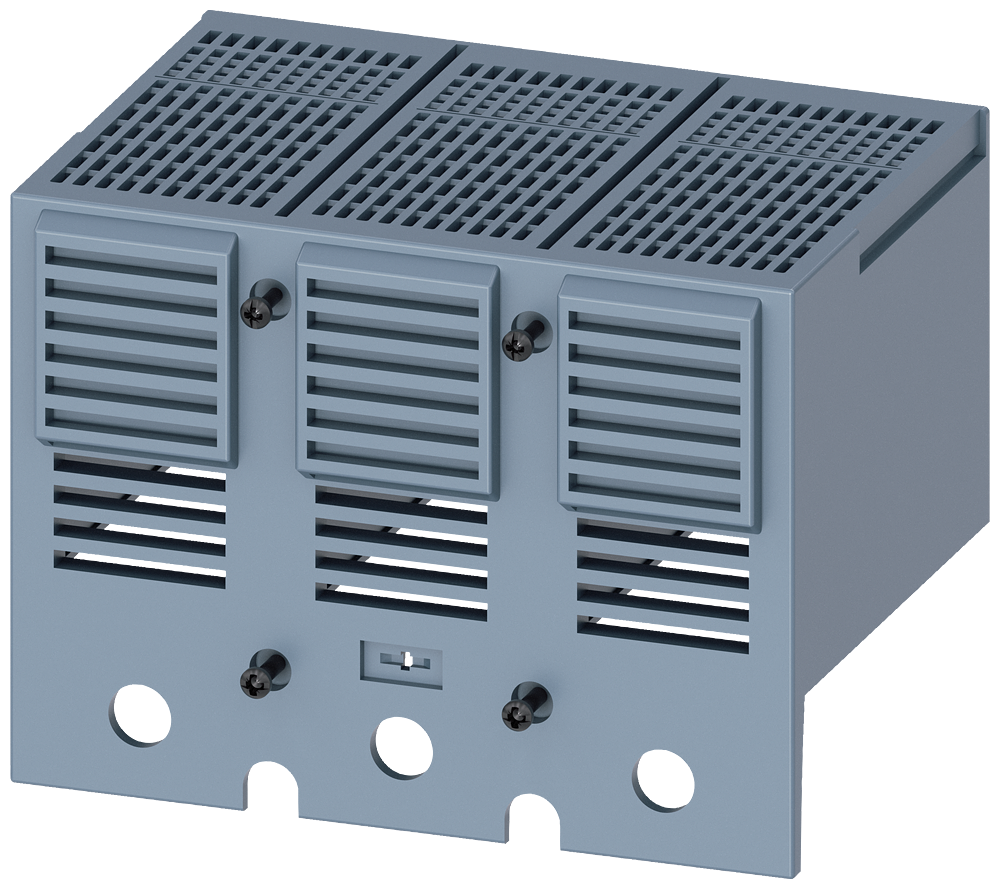 [Imagem TAMPA DE TERMINAL ESTENDIDA DE 3 POLOS 1 PÇ. COM FUROS PARA TESTE DE TENSÃO A... 3VA94710WF31 SIEMENS]