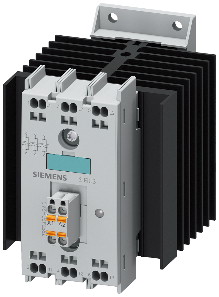 CONTATOR A SEMICONDUTOR 3RF2 TRIFÁSICO CA51 20A 48-600V/4-30V CC CONTROLADO 3RF24202AC45 SIEMENS
