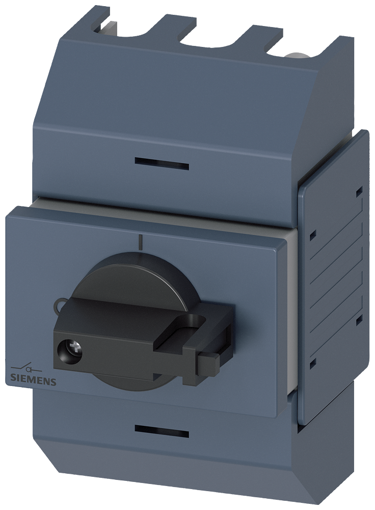 SECCIONADOR DE CORTE EM CARGA 16A TAM. 01 DE 3 POLOS ACIONAMENTO FRONTAL CE 3KD01322KG203 SIEMENS