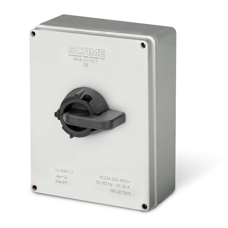 [Imagem do produto CHAVE SECCIONADORA 80A 3P IP65 590.FEM8003 SCAME]