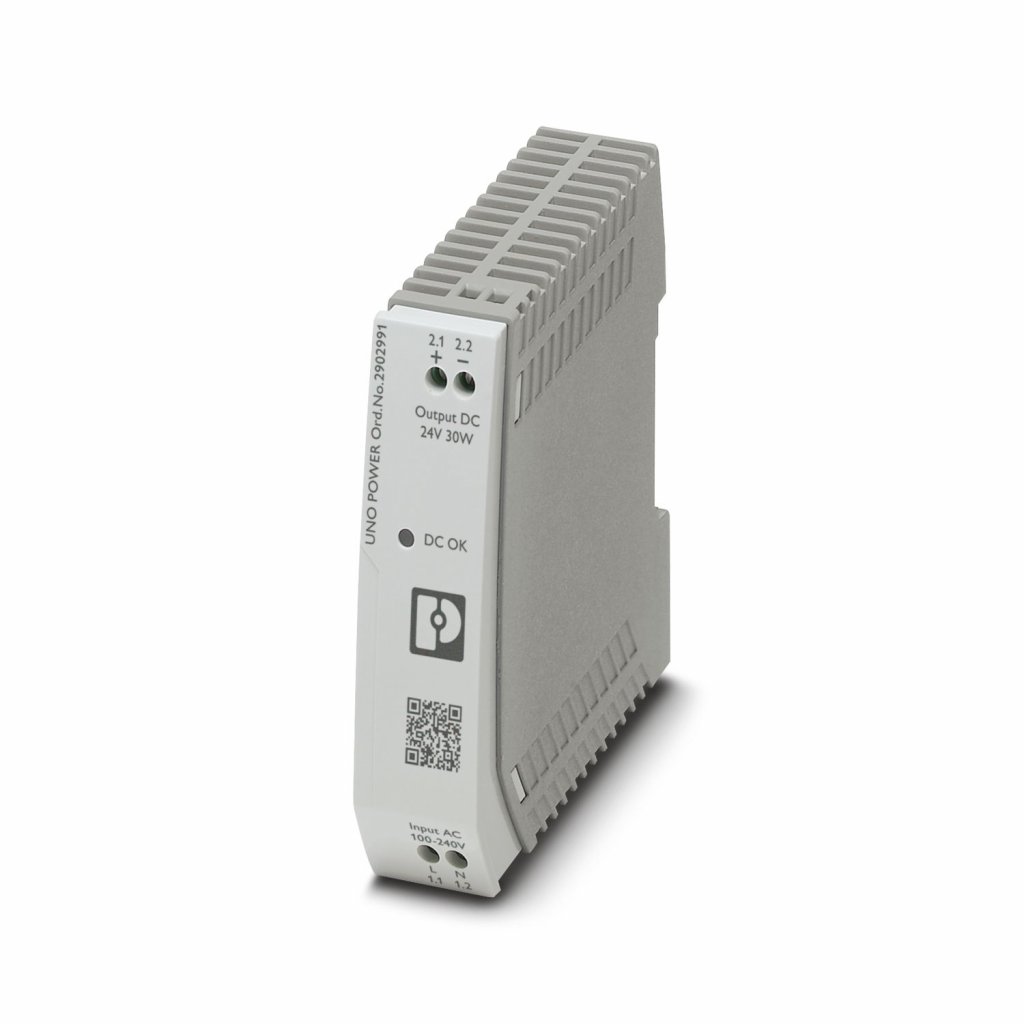 [Imagem FONTE DE ALIMENTAÇÃO CHAVEADA MONO 30W E-85-264VCA S-24VCC UNO POWER UNOPS1AC24DC30W 2902991 PHOENIX CONTACT]