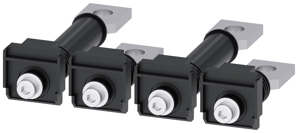 [Imagem CONEXÃO PLANA NA PARTE TRASEIRA 4 PEÇAS ACESSÓRIOS PARA: 3VA1 400/630 3VA2 40 3VA94040QE00 SIEMENS]