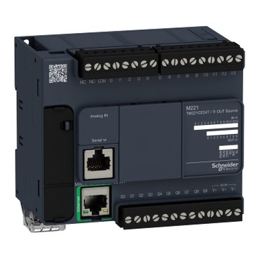 [Imagem CONTROLADOR LOGICO PROGRAMÁVEL MODICON M221, 24 E/S TM221CE24T SCHNEIDER]