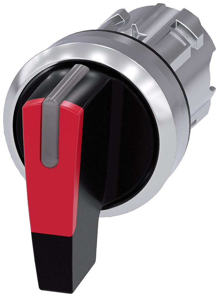 INTERRUPTOR COM MANÍPULO ILUMINÁVEL 22MM REDONDO METAL ALTO BRILHO VERM 3SU10522CN200AA0 SIEMENS