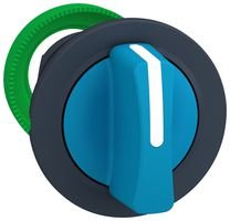 [Imagem CABEÇOTE PARA CHAVE SELETORA FACEADA Ø30MM PLÁSTICO 3 POSIÇÕES RETORNO POR MOLA MANOPLA CURTA AZUL ZB5FD806 SCHNEIDER]