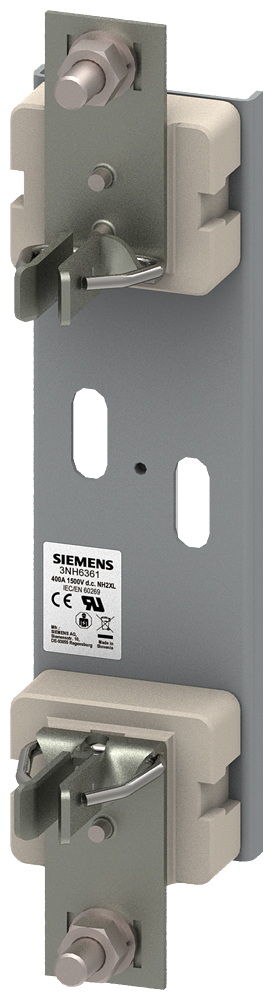 BASE FUSÍVEL NH CERÂMICA TAMANHO 2XL DE 1 POLO 400 A 1500 V CONEXÃO PLANA 3NH6361 SIEMENS