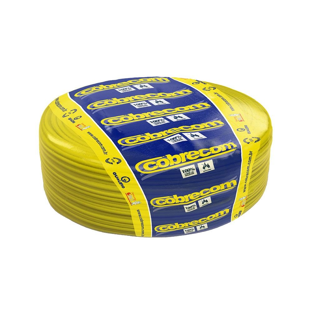 [Imagem do produto CABO FLEXICOM 2,5 MM2 ROLO 100 MT AMARELO 1150501401 COBRECOM]