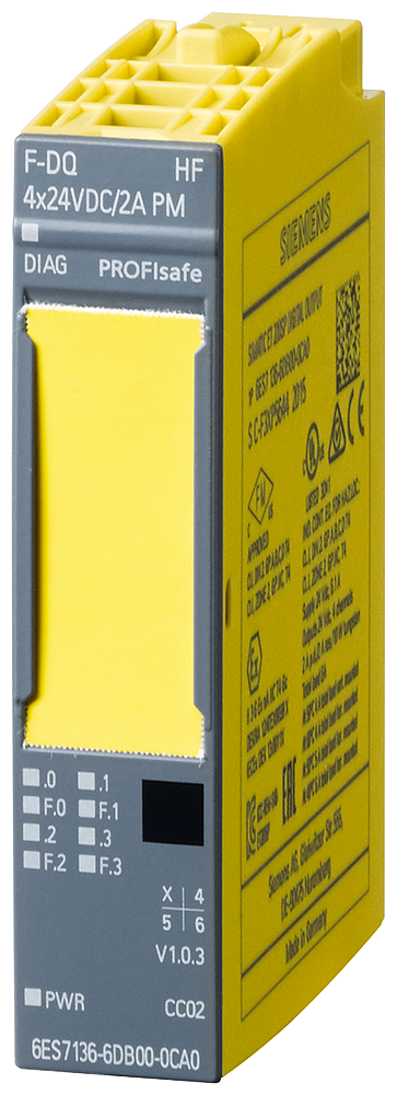 [Imagem MÓDULO ELETRÔNICO F-DQ 4 24VDC ET200SP HF 6ES71366DB000CA0 SIEMENS]