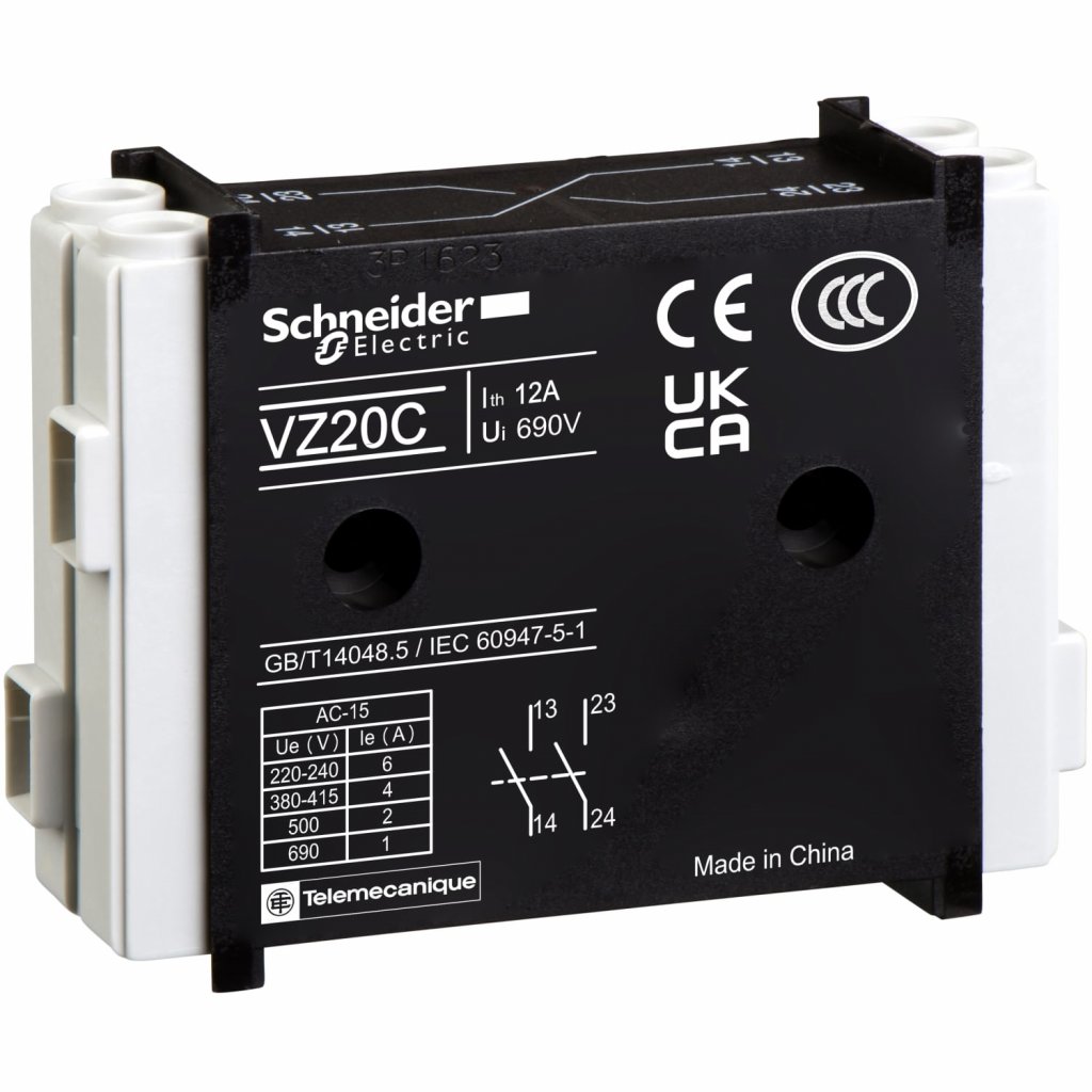 [Imagem BLOCO CONTATO AUXILIAR 1NA+1NF PARA VARIO VZ7 SCHNEIDER]