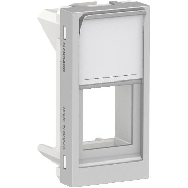 [Imagem TAMPA PARA CONECTOR RJ45 KEYSTONE ALUMÍNIO (SOMENTE TAMPA FRONTAL SEM CONECTOR) ORION S70542174 SCHNEIDER]