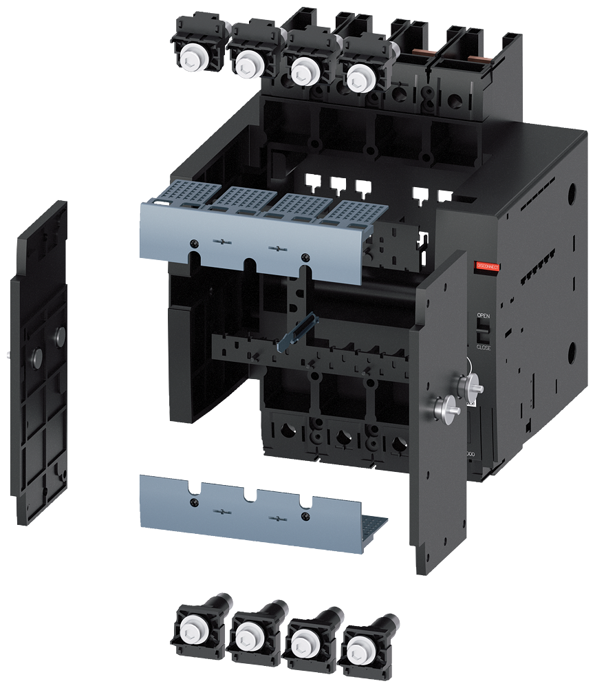 UNIDADE DE ENCAIXE CONJUNTO DE MONTAGEM COMPLETO PARA DISJUNTOR DE 4 POLOS 3 3VA91440KD00 SIEMENS