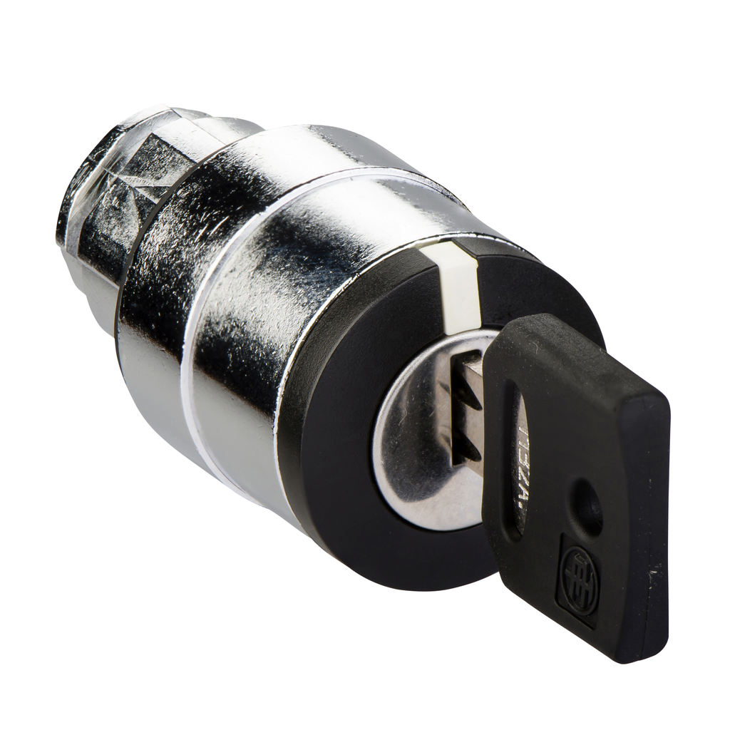 [Imagem CABEÇOTE PARA CHAVE SELETORA Ø22MM METÁLICO 2 POSIÇÕES FIXAS COM CHAVE ESPECIAL ZB4BG2K2344A SCHNEIDER]