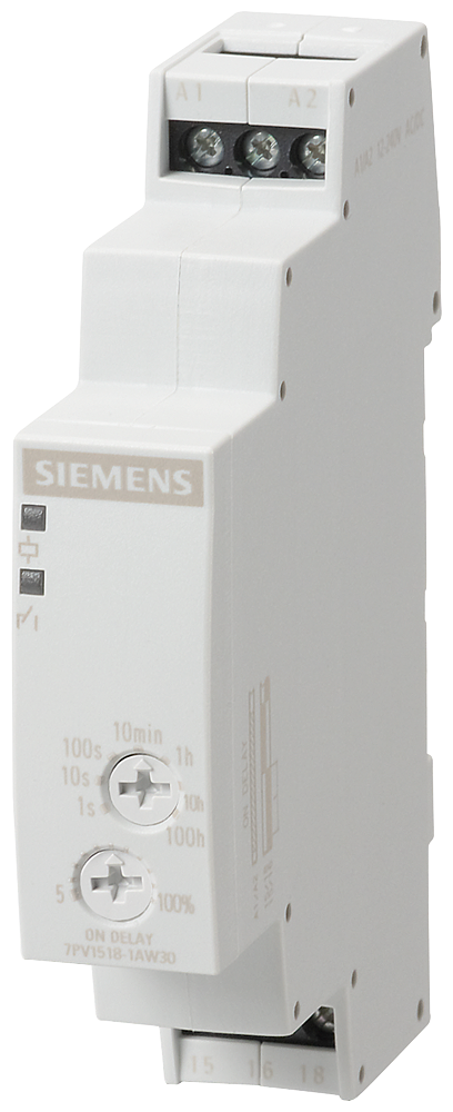 RELÉ DE TEMPO ELETRÔNICO ATRASO NA RESPOSTA 1W 7 FAIXAS TEMPORAIS 0,05S- 7PV15181AN30 SIEMENS