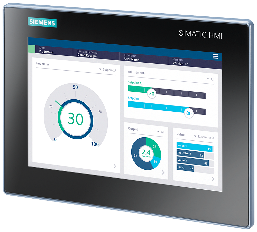 [Imagem do produto SIMATIC HMI MTP1000 UNIFIED BASIC 6AV21233KB320AW0 SIEMENS]