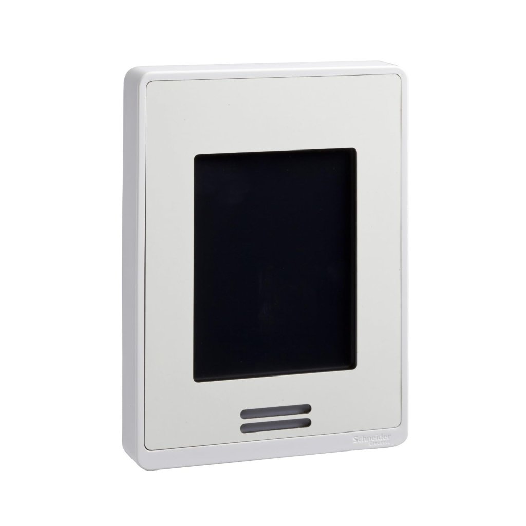 [Imagem do produto LINE VOLTAGE FAN COIL ROOM CONTROLLER: BACNET MS/TP ZIGBEE EMBEDDED RH SENSOR & CONTROL IP READY PIR MOTION SENSOR WHITE CASE/FASCIA SER8350A5B11P SCHNEIDER]