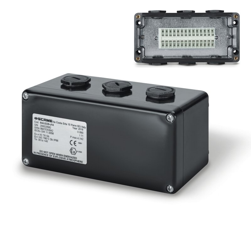 [Imagem CAIXA DE PAREDE 160X75X75 14WAGO 644.0220-J14 SCAME]