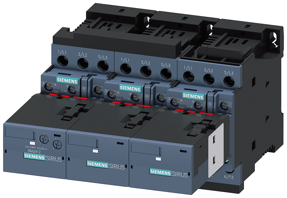 COMBINAÇÃO ESTRELA-TRIÂNGULO AC3 22KW/400V 24V CC 3POL. S0 3RA24268XF321BB4 SIEMENS