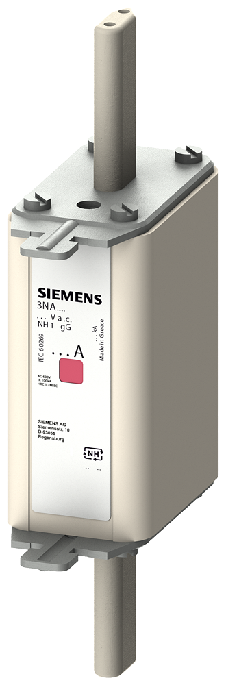 ELEMENTO DE FUSÍVEL NH NH1 IN: 100 A GG UN CA: 690 V UN CC: 440 V 3NA71306 SIEMENS