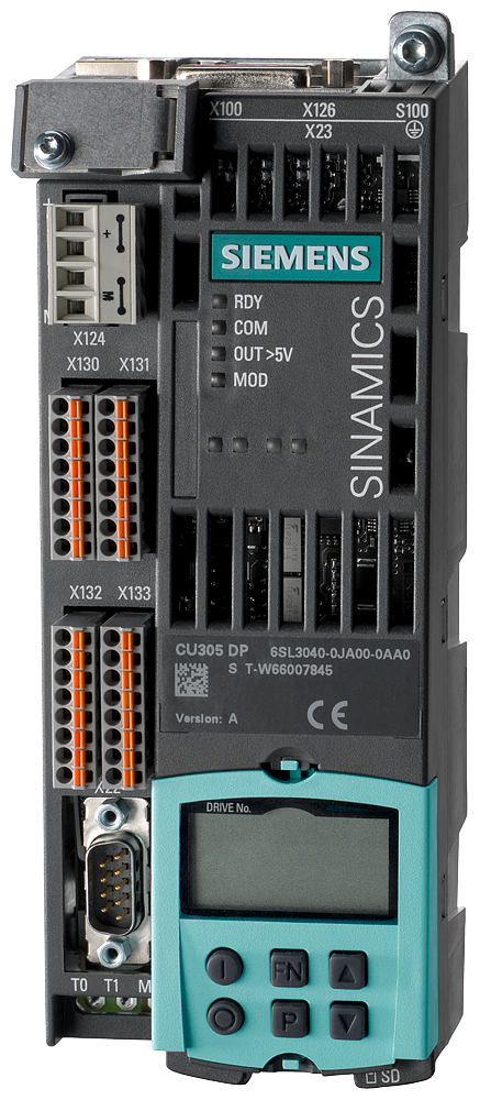 [Imagem UNIDADE DE CONTROLE CU305 DP INTERFACE PROFIBUS SEMCARTÃO DE MEMÓRIA SINAMICS S110 6SL30400JA000AA0 SIEMENS]