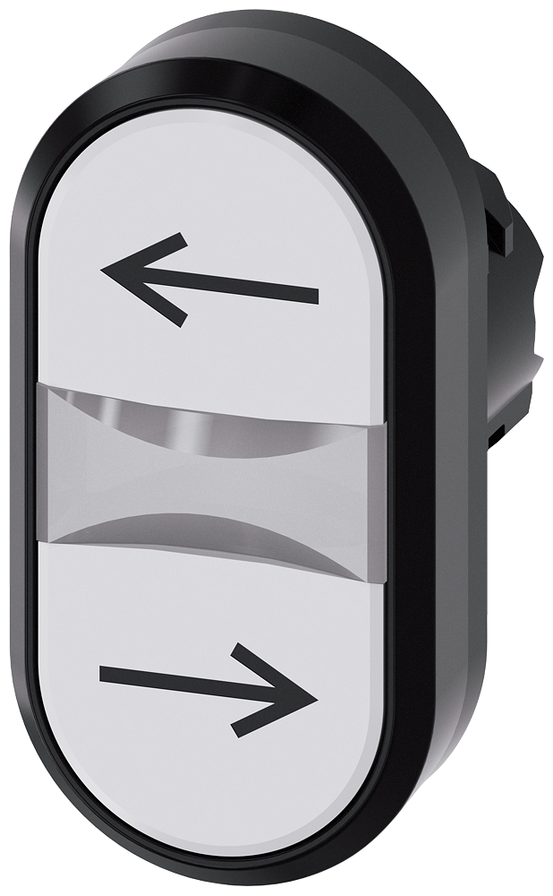 [Imagem do produto FRONT BOTAO DUPL PLAS SETA HORIZ 22MM BR 3SU10003AB660AM0 SIEMENS]