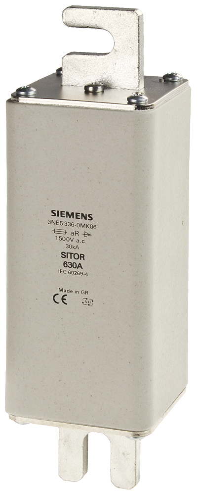 [Imagem do produto ELEMENTO DE FUSÍVEL SITOR, COM CONTATOS DE FACA RANHURADOS, NH2, IN: 40 A, GR 3NE53020MK06 SIEMENS]