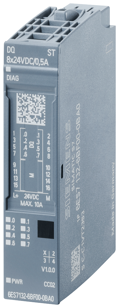 [Imagem MÓDULO SAÍDA DIGITAL 8S 24VCC SIMATIC ET200SP 6ES71326BF000CA0 SIEMENS]