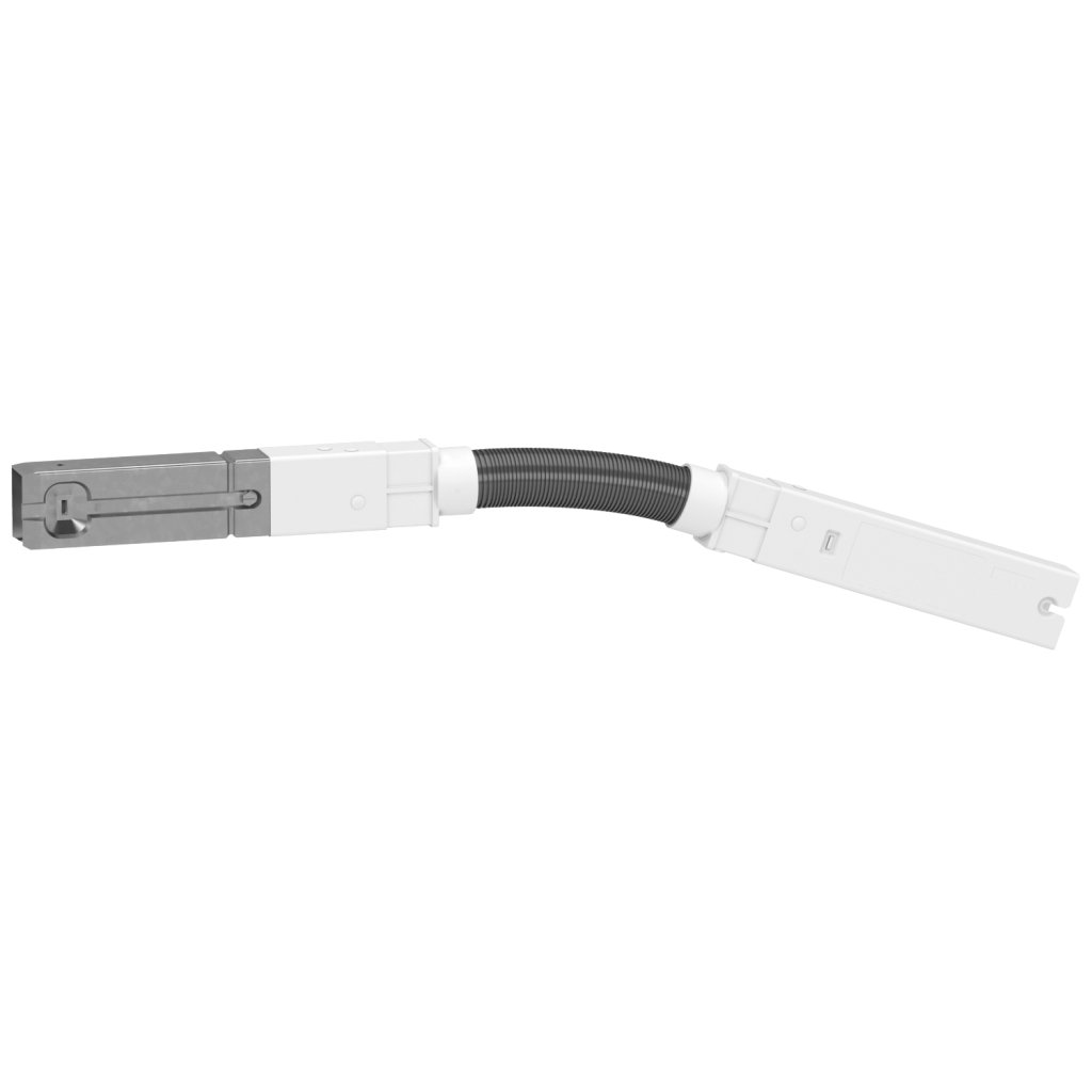 [Imagem FLEXIBLE LENGTH CANALIS KBA 40A 1 CIRCUIT 3L+N+PE 0.5M COMPATIBLE WITH DALI PROTOCOL WHITE RAL9003 KBA40DF405W SCHNEIDER]